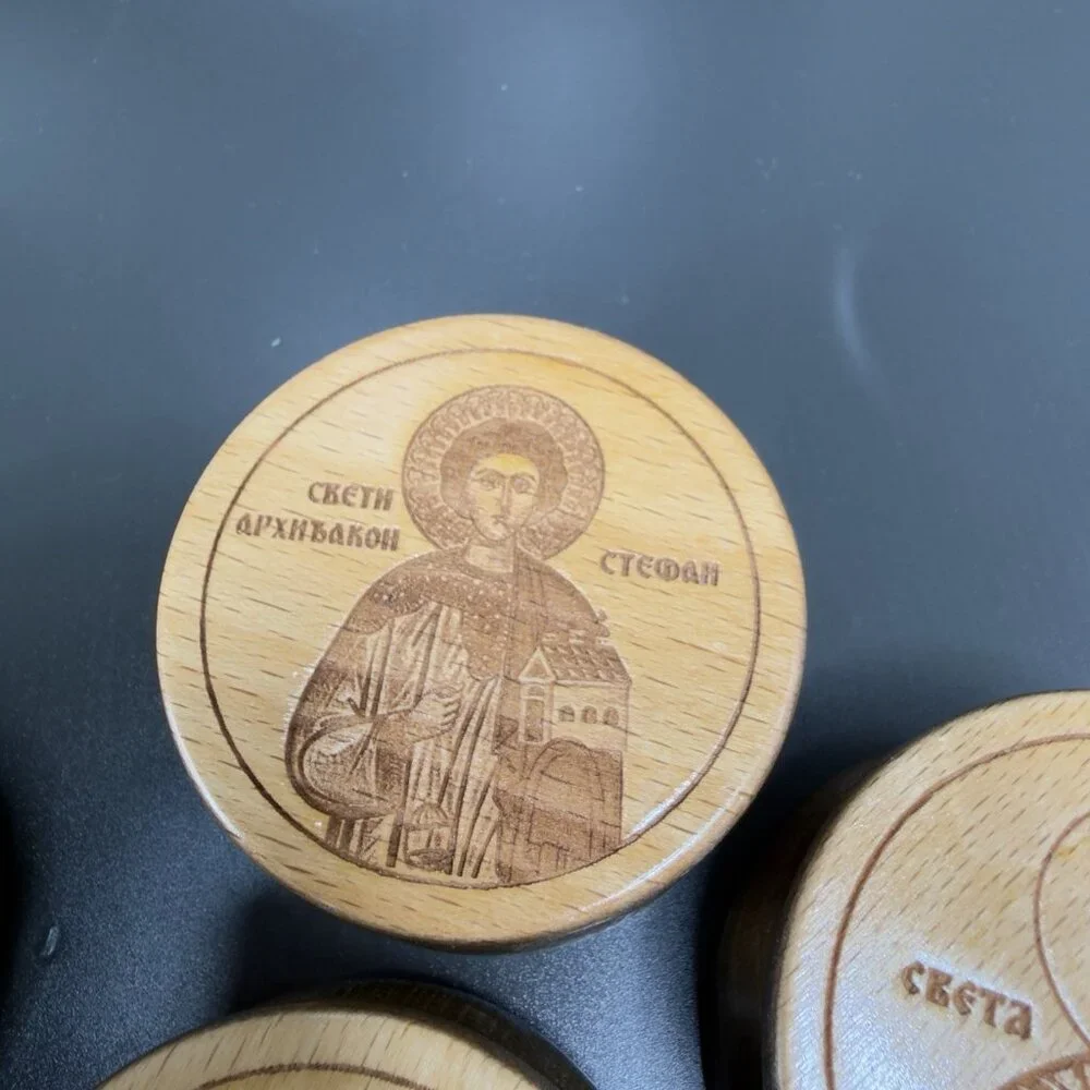 Vintage Russian Wooden Incense Container Trinket Box Set 5 All Different Decor‎